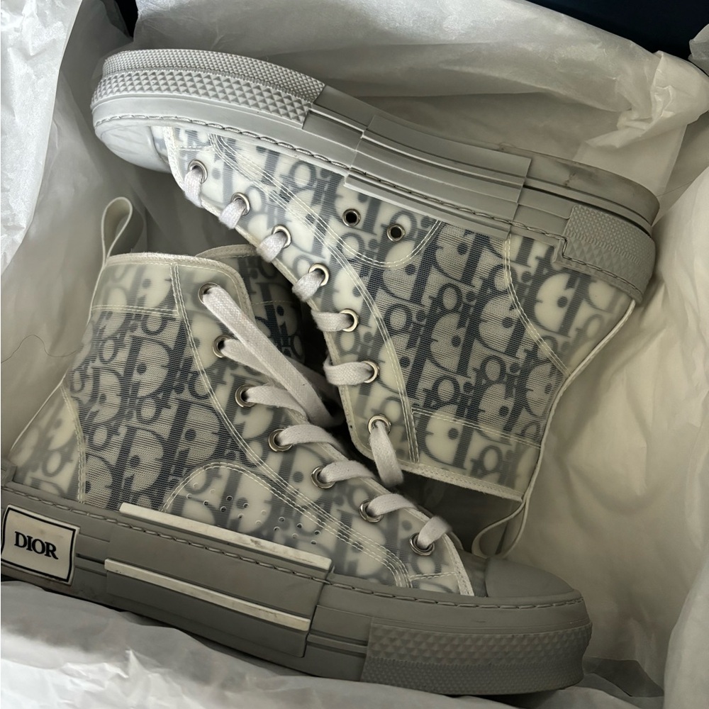Dior Gray High-Top Sneakers